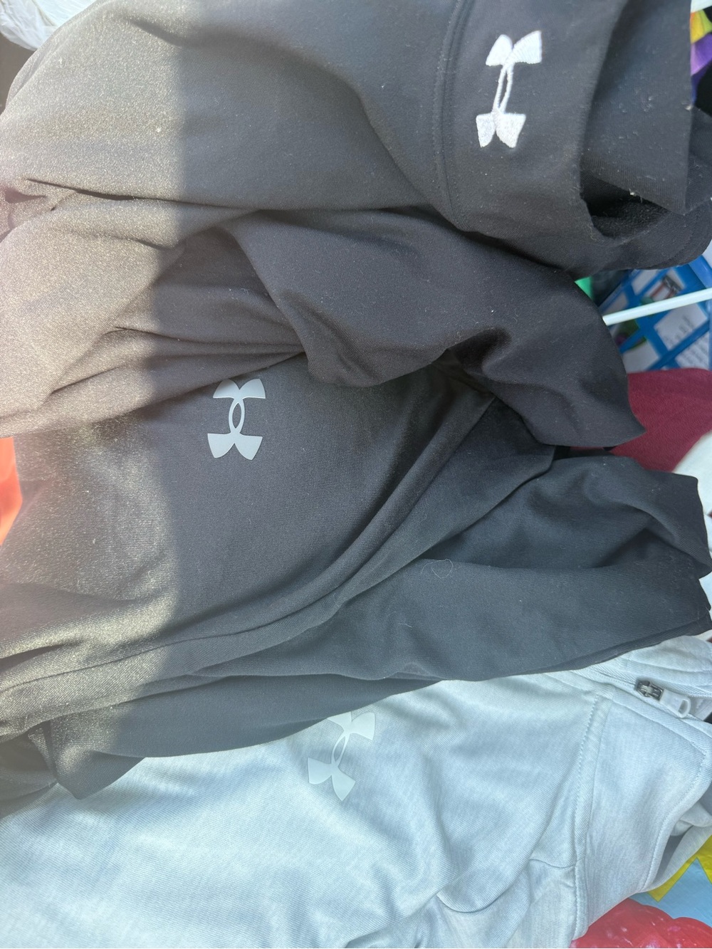 Under Armour Black and Light Gray Logo Sweatshirts Pack